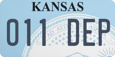 KS license plate 011DEP