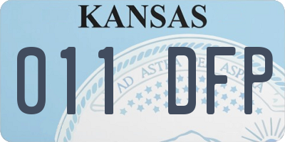 KS license plate 011DFP