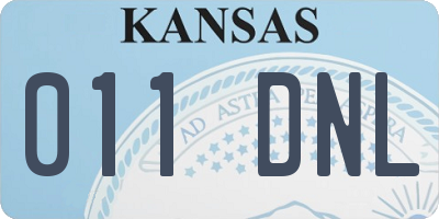 KS license plate 011DNL