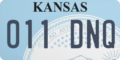 KS license plate 011DNQ