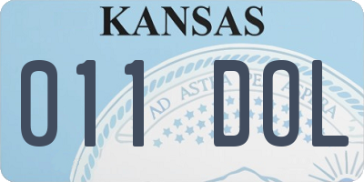 KS license plate 011DOL