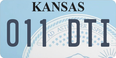 KS license plate 011DTI