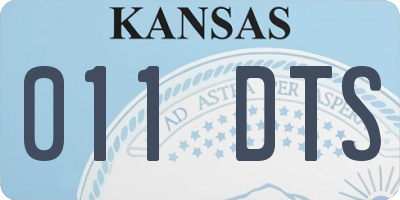 KS license plate 011DTS