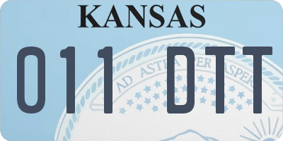 KS license plate 011DTT