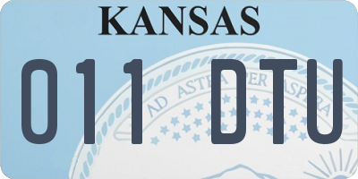 KS license plate 011DTU
