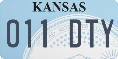 KS license plate 011DTY
