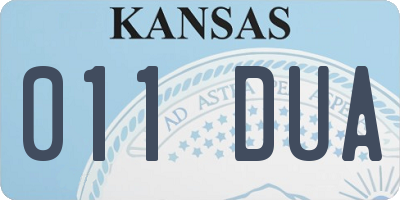 KS license plate 011DUA