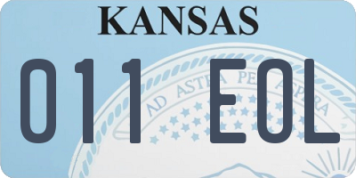 KS license plate 011EOL