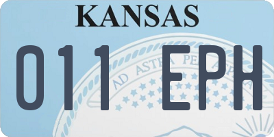 KS license plate 011EPH