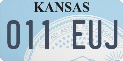 KS license plate 011EUJ