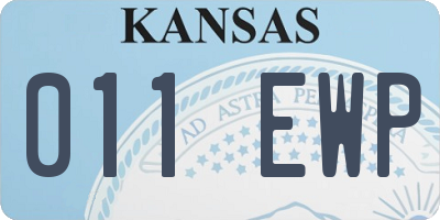KS license plate 011EWP