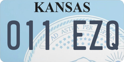 KS license plate 011EZQ