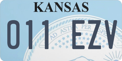 KS license plate 011EZV