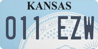 KS license plate 011EZW