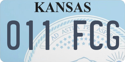 KS license plate 011FCG