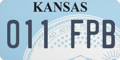 KS license plate 011FPB