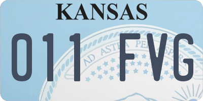 KS license plate 011FVG