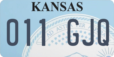 KS license plate 011GJQ