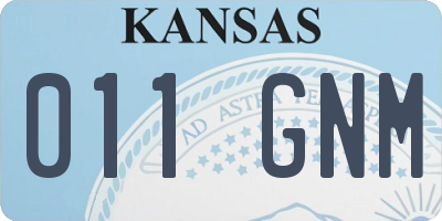 KS license plate 011GNM