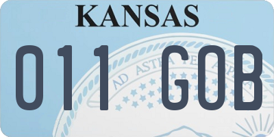 KS license plate 011GOB