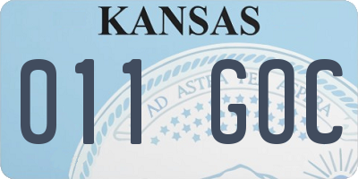 KS license plate 011GOC