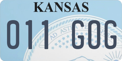 KS license plate 011GOG
