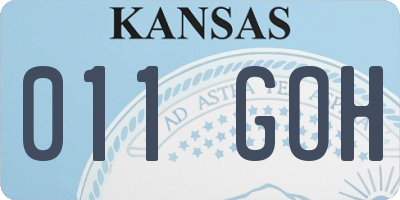 KS license plate 011GOH