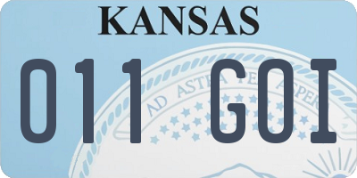 KS license plate 011GOI