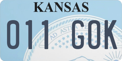 KS license plate 011GOK