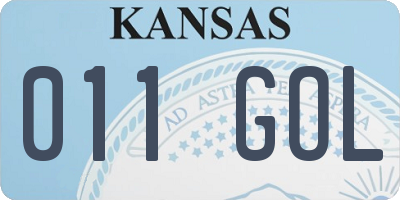 KS license plate 011GOL