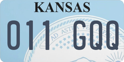 KS license plate 011GQQ