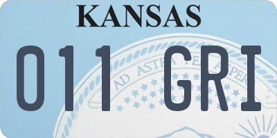 KS license plate 011GRI
