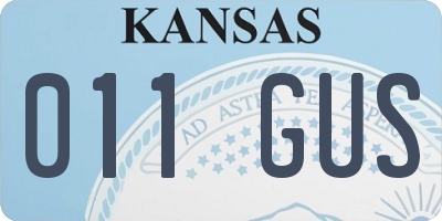 KS license plate 011GUS