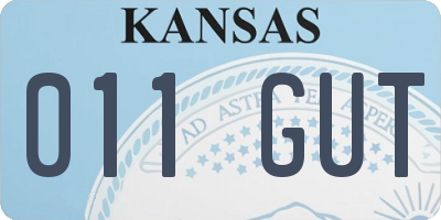 KS license plate 011GUT