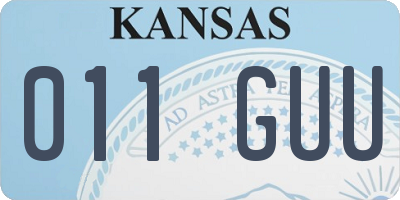KS license plate 011GUU