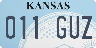 KS license plate 011GUZ