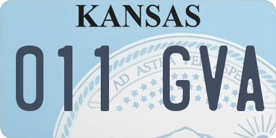 KS license plate 011GVA