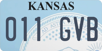 KS license plate 011GVB
