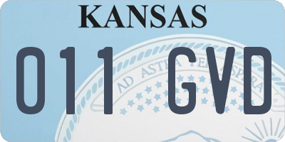 KS license plate 011GVD