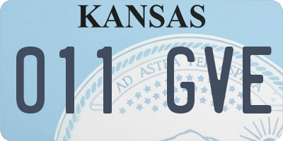 KS license plate 011GVE