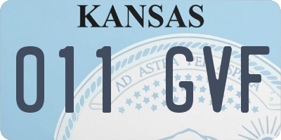 KS license plate 011GVF