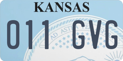 KS license plate 011GVG