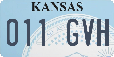 KS license plate 011GVH