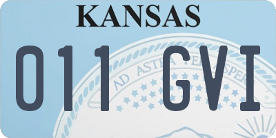 KS license plate 011GVI