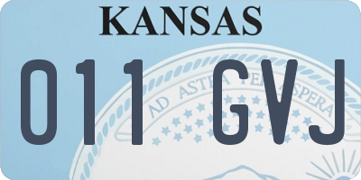 KS license plate 011GVJ