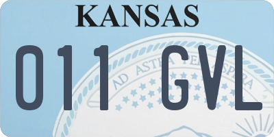 KS license plate 011GVL