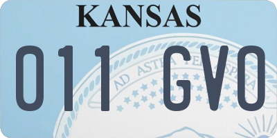 KS license plate 011GVO
