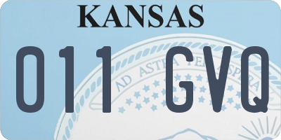 KS license plate 011GVQ