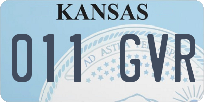KS license plate 011GVR