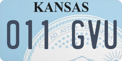 KS license plate 011GVU
